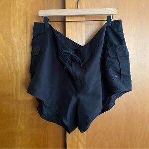 Torrid Women's Black Cargo Swim Cover Up Shorts